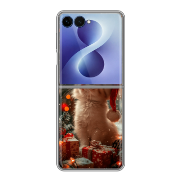 Пластиковый чехол на Samsung Galaxy Z Flip 8 с принтом Новый год