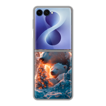 Пластиковый чехол на Samsung Galaxy Z Flip 8 с принтом Новый год Пластиковый чехол на Samsung Galaxy Z Flip 8 с принтом Новый год