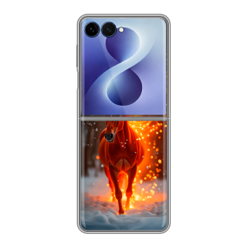 Пластиковый чехол на Samsung Galaxy Z Flip 8 с принтом Новый год Пластиковый чехол на Samsung Galaxy Z Flip 8 с принтом Новый год