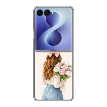 Пластиковый чехол на Samsung Galaxy Z Flip 8 с принтом женский