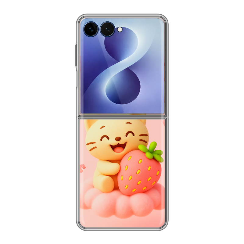 Пластиковый чехол на Samsung Galaxy Z Flip 8 с принтом для девочек Пластиковый чехол на Samsung Galaxy Z Flip 8 с принтом для девочек