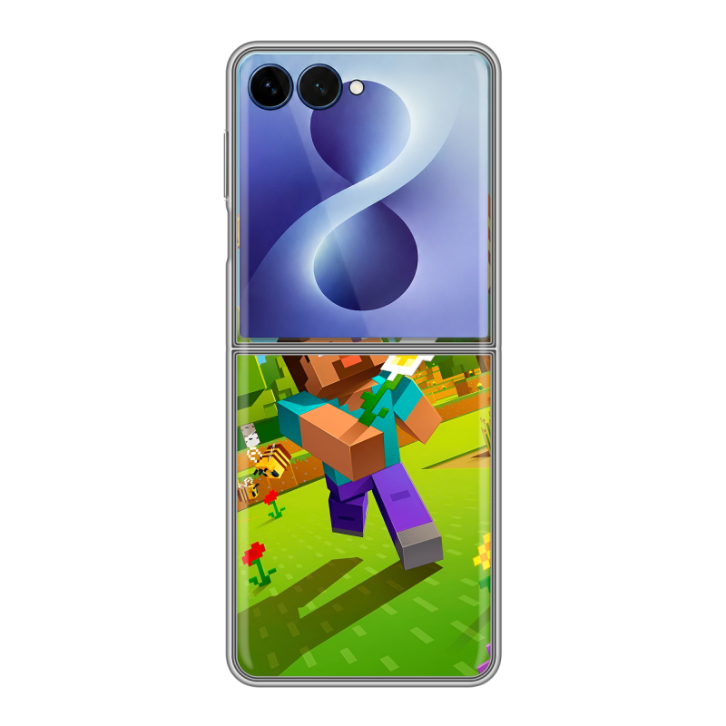Пластиковый чехол на Samsung Galaxy Z Flip 8 с принтом Майнкрафт Minecraft Пластиковый чехол на Samsung Galaxy Z Flip 8 с принтом Майнкрафт Minecraft