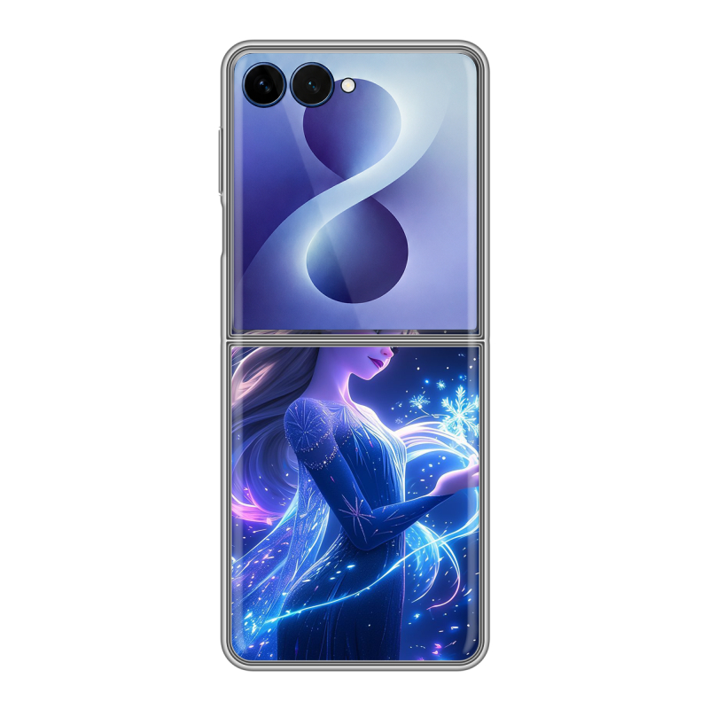Пластиковый чехол на Samsung Galaxy Z Flip 8 с принтом Холодное сердце Frozen Пластиковый чехол на Samsung Galaxy Z Flip 8 с принтом Холодное сердце Frozen