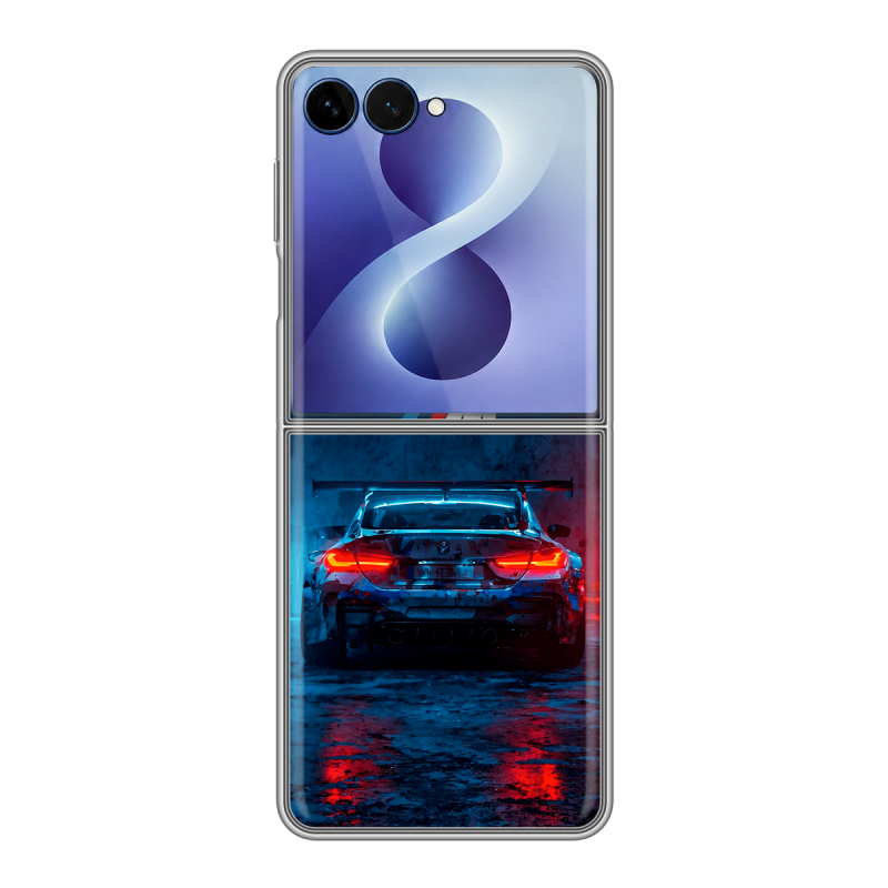 Пластиковый чехол на Samsung Galaxy Z Flip 8 с принтом BMW БМВ Пластиковый чехол на Samsung Galaxy Z Flip 8 с принтом BMW БМВ