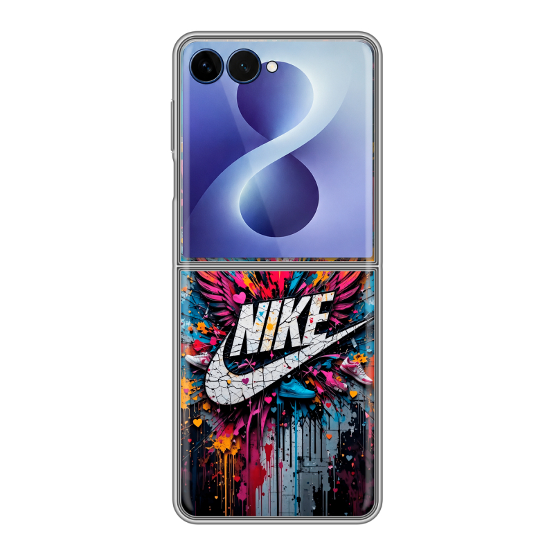 Пластиковый чехол на Samsung Galaxy Z Flip 8 с принтом Nike Найк Пластиковый чехол на Samsung Galaxy Z Flip 8 с принтом Nike Найк