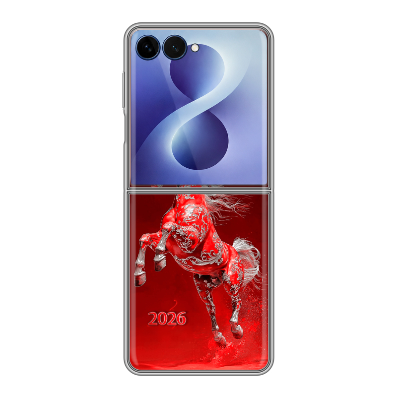Пластиковый чехол на Samsung Galaxy Z Flip 8 с принтом Новый год Пластиковый чехол на Samsung Galaxy Z Flip 8 с принтом Новый год