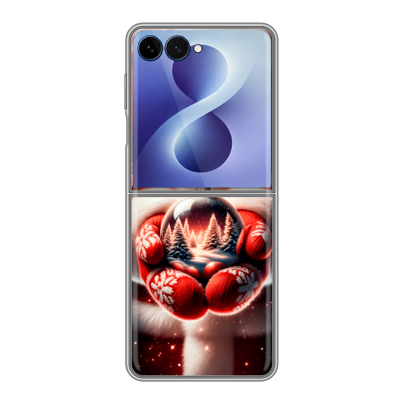 Пластиковый чехол на Samsung Galaxy Z Flip 8 с принтом Новый год Пластиковый чехол на Samsung Galaxy Z Flip 8 с принтом Новый год