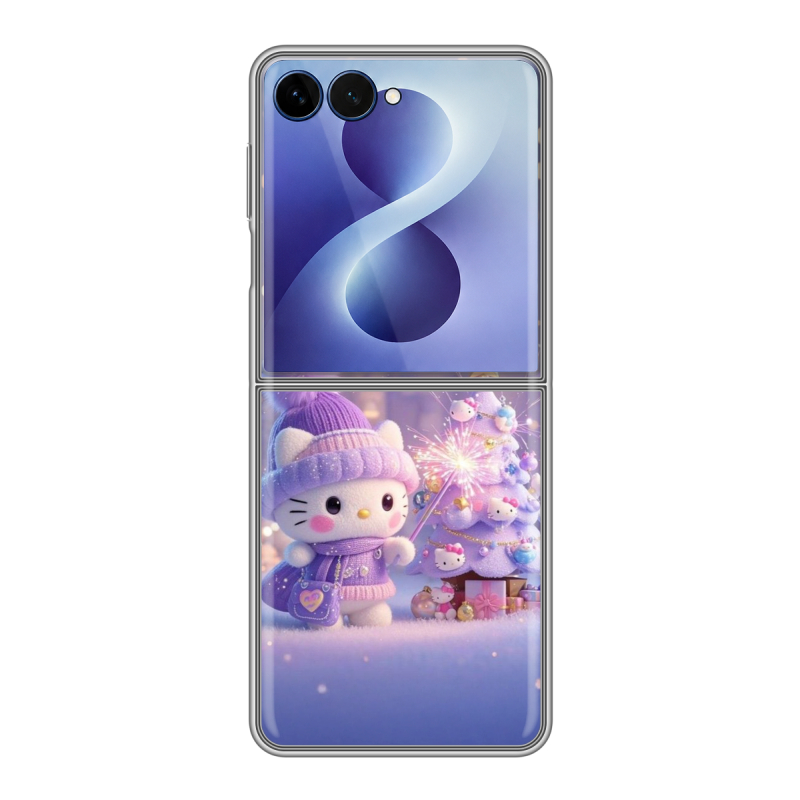 Пластиковый чехол на Samsung Galaxy Z Flip 8 с принтом Новый год Пластиковый чехол на Samsung Galaxy Z Flip 8 с принтом Новый год