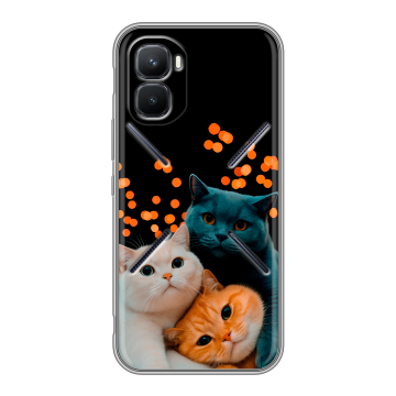 Силиконовый чехол на Infinix GT 50 Pro с принтом Кошки