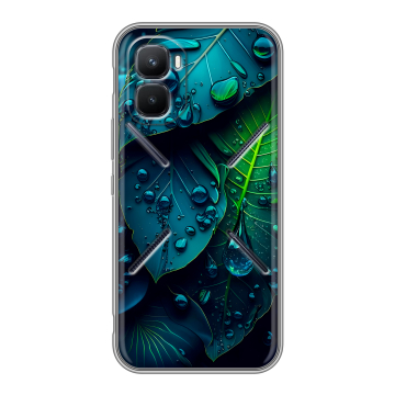Силиконовый чехол на Infinix GT 50 Pro с принтом Листья Силиконовый чехол на Infinix GT 50 Pro с принтом Листья