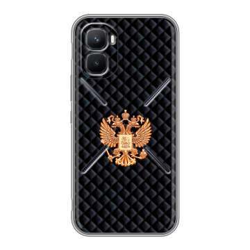 Силиконовый чехол на Infinix GT 50 Pro с принтом Герб России принт