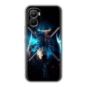 Силиконовый чехол на Infinix GT 50 Pro с принтом Волк ночной