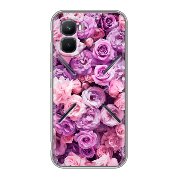 Силиконовый чехол на Infinix GT 50 Pro с принтом лавандовые розы