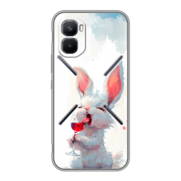 Силиконовый чехол на Infinix GT 50 Pro с принтом кролик зайчик