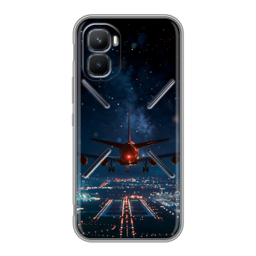 Силиконовый чехол на Infinix GT 50 Pro с принтом самолет