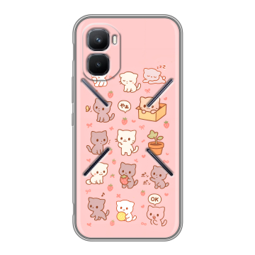 Силиконовый чехол на Infinix GT 50 Pro с принтом Hello Kitty Хелоу Кити
