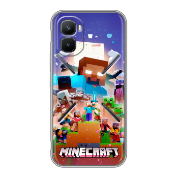 Силиконовый чехол на Infinix GT 50 Pro с принтом Майнкрафт Minecraft Силиконовый чехол на Infinix GT 50 Pro с принтом Майнкрафт Minecraft
