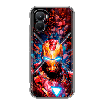 Силиконовый чехол на Infinix GT 50 Pro с принтом Железный человек Ironman