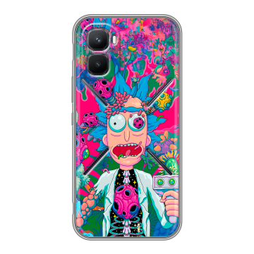 Силиконовый чехол на Infinix GT 50 Pro с принтом Рик и Морти Rick Morty