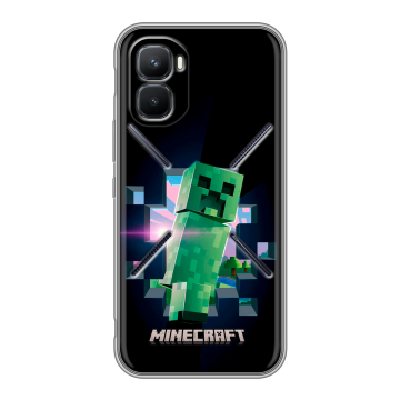 Силиконовый чехол на Infinix GT 50 Pro с принтом Майнкрафт Minecraft
