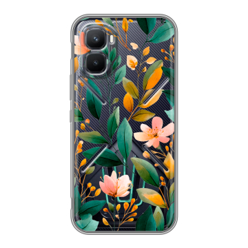 Силиконовый чехол на Infinix GT 50 Pro с принтом Цветы паттерн