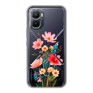Силиконовый чехол на Infinix GT 50 Pro с принтом Цветы