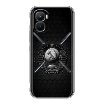 Силиконовый чехол на Infinix GT 50 Pro с принтом Герб Флаг СССР