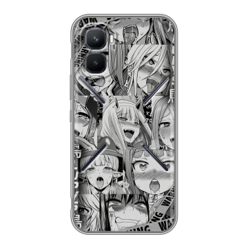 Силиконовый чехол на Infinix GT 50 Pro с принтом Ahegao Ахегао Аниме