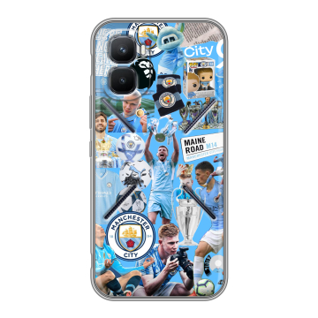 Силиконовый чехол на Infinix GT 50 Pro с принтом Man City Манчестер Сити
