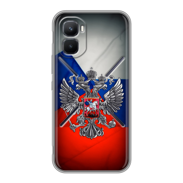 Силиконовый чехол на Infinix GT 50 Pro с принтом Флаг России