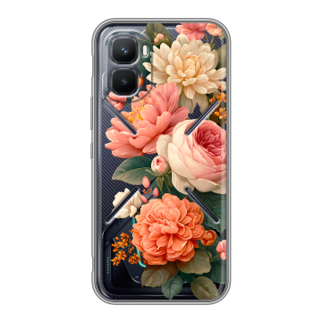 Силиконовый чехол на Infinix GT 50 Pro с принтом цветы