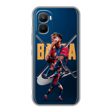 Силиконовый чехол на Infinix GT 50 Pro с принтом Барселона Barca Yamal 