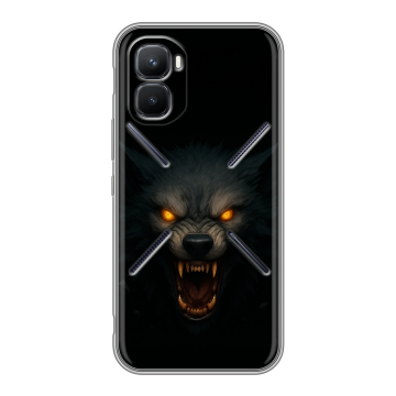 Силиконовый чехол на Infinix GT 50 Pro с принтом Волк
