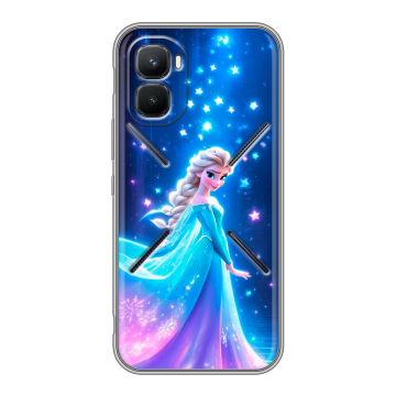 Силиконовый чехол на Infinix GT 50 Pro с принтом Холодное сердце Frozen