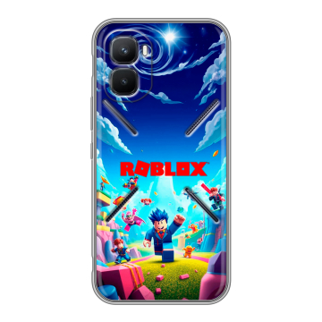Силиконовый чехол на Infinix GT 50 Pro с принтом Roblox Роблокс