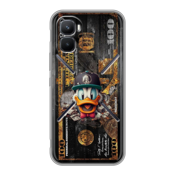 Силиконовый чехол на Infinix GT 50 Pro с принтом Дональд Дак Доллар