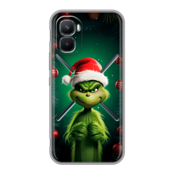 Силиконовый чехол на Infinix GT 50 Pro с принтом Гринч Новый год Рождество