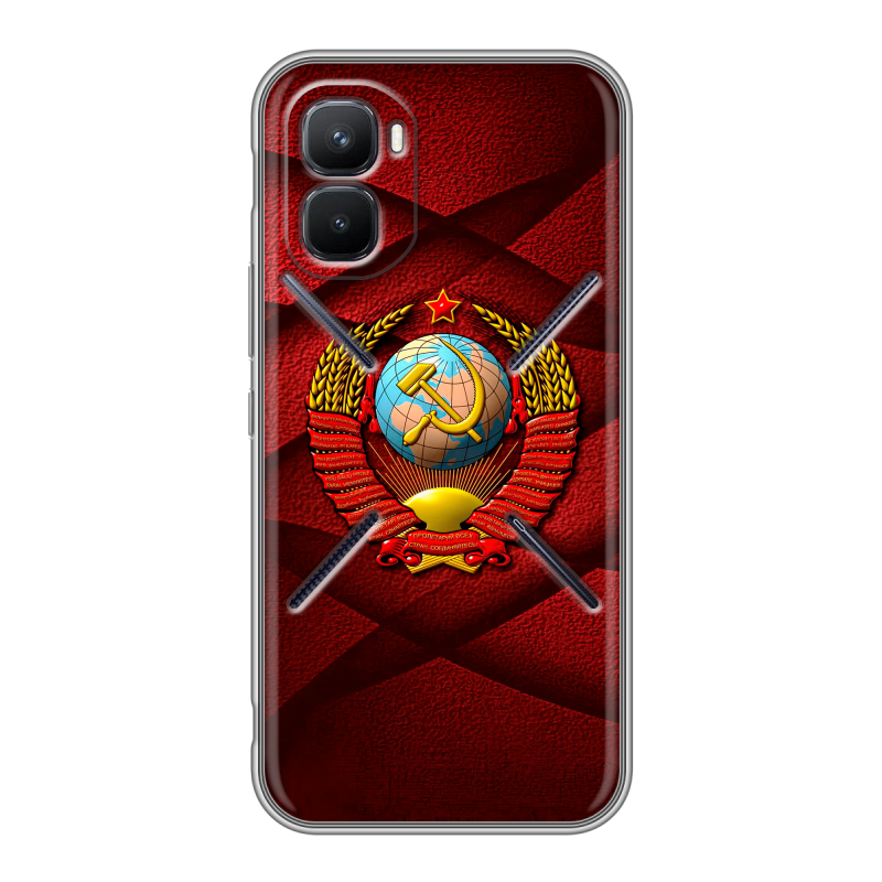 Силиконовый чехол на Infinix GT 50 Pro с принтом Герб СССР Силиконовый чехол на Infinix GT 50 Pro с принтом Герб СССР