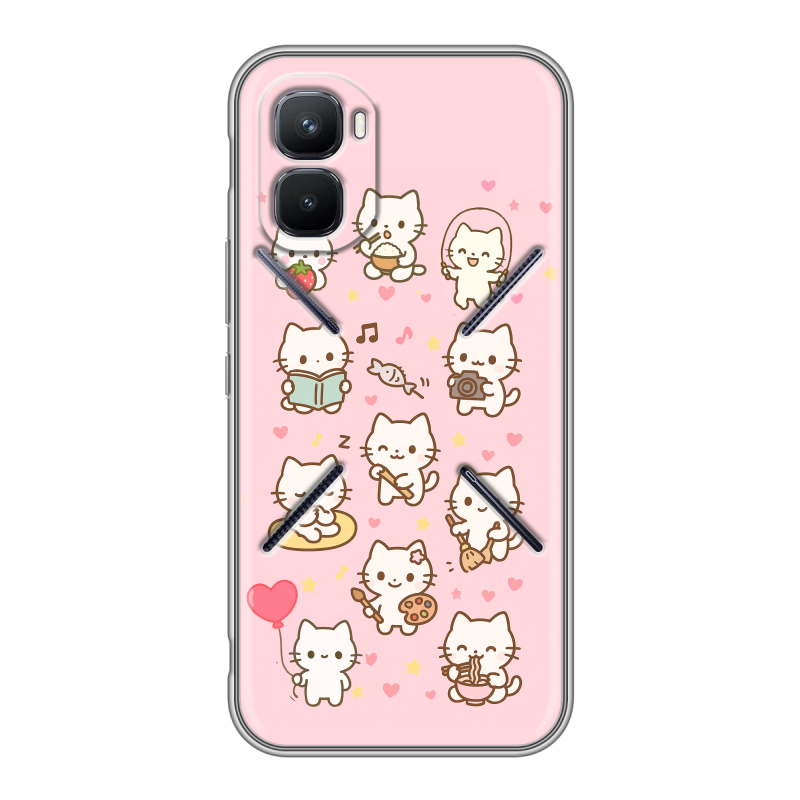 Силиконовый чехол на Infinix GT 50 Pro с принтом Hello Kitty Хелоу Кити Силиконовый чехол на Infinix GT 50 Pro с принтом Hello Kitty Хелоу Кити