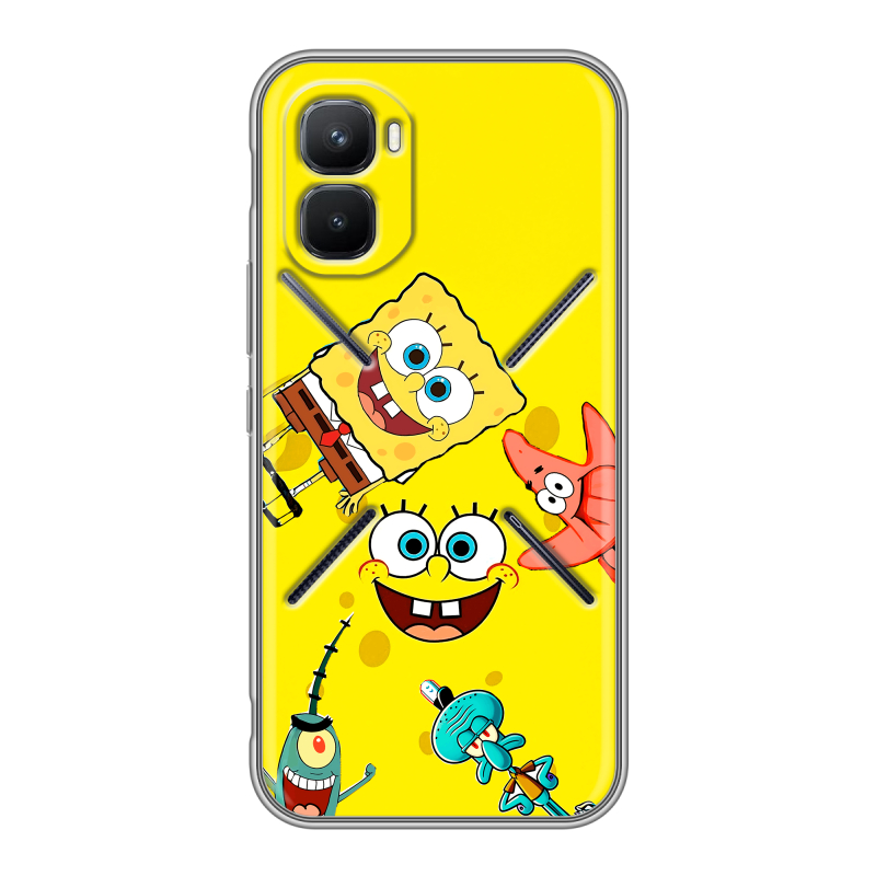 Силиконовый чехол на Infinix GT 50 Pro с принтом Спанч боб Спанчбоб Силиконовый чехол на Infinix GT 50 Pro с принтом Спанч боб Спанчбоб