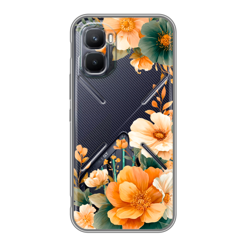 Силиконовый чехол на Infinix GT 50 Pro с принтом Цветы принт Силиконовый чехол на Infinix GT 50 Pro с принтом Цветы принт