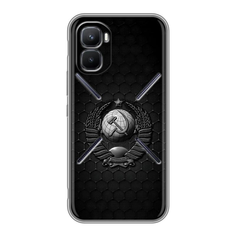 Силиконовый чехол на Infinix GT 50 Pro с принтом Герб Флаг СССР Силиконовый чехол на Infinix GT 50 Pro с принтом Герб Флаг СССР