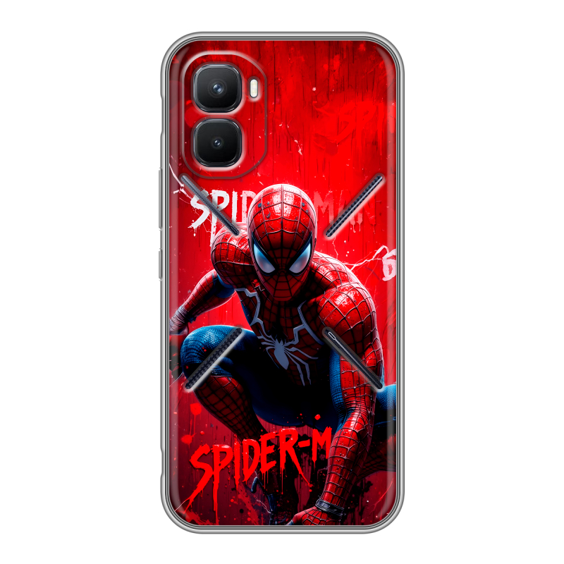 Силиконовый чехол на Infinix GT 50 Pro с принтом Spiderman Человек паук Силиконовый чехол на Infinix GT 50 Pro с принтом Spiderman Человек паук
