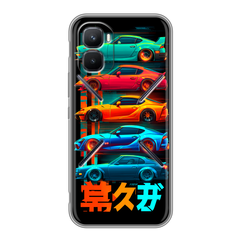 Силиконовый чехол на Infinix GT 50 Pro с принтом машины тачки Силиконовый чехол на Infinix GT 50 Pro с принтом машины тачки