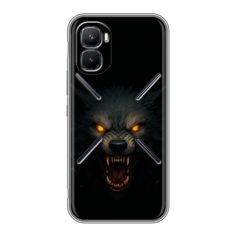 Силиконовый чехол на Infinix GT 50 Pro с принтом Волк Силиконовый чехол на Infinix GT 50 Pro с принтом Волк