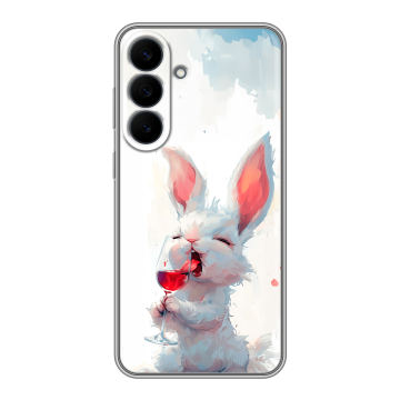 Силиконовый чехол на Samsung Galaxy S26 FE с принтом кролик зайчик