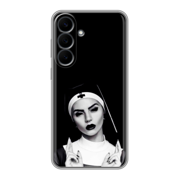 Силиконовый чехол на Samsung Galaxy S26 FE с принтом монашка