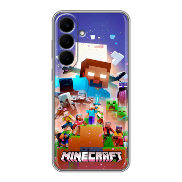 Силиконовый чехол на Samsung Galaxy S26 FE с принтом Майнкрафт Minecraft Силиконовый чехол на Samsung Galaxy S26 FE с принтом Майнкрафт Minecraft