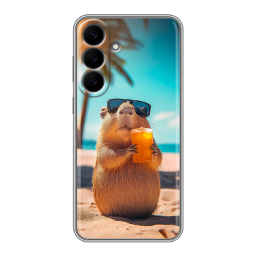 Силиконовый чехол на Samsung Galaxy S26 FE с принтом Капибара Силиконовый чехол на Samsung Galaxy S26 FE с принтом Капибара
