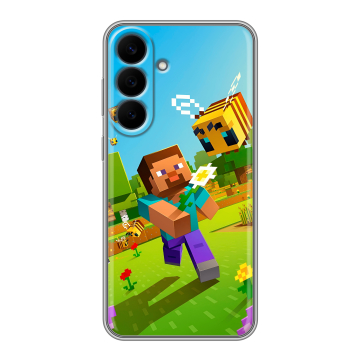 Силиконовый чехол на Samsung Galaxy S26 FE с принтом Майнкрафт Minecraft Силиконовый чехол на Samsung Galaxy S26 FE с принтом Майнкрафт Minecraft